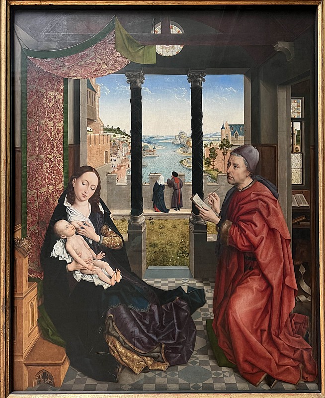 Van der Weyden — Saint Luc dessinant la Vierge Marie 1435